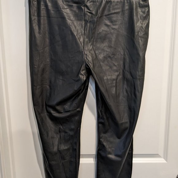 J Crew Vegan Faux Leather Pants Women's XXL Black Pull On NWT - Picture 8 of 16